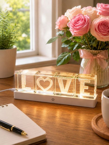 تحف كريستال اضاءة Love